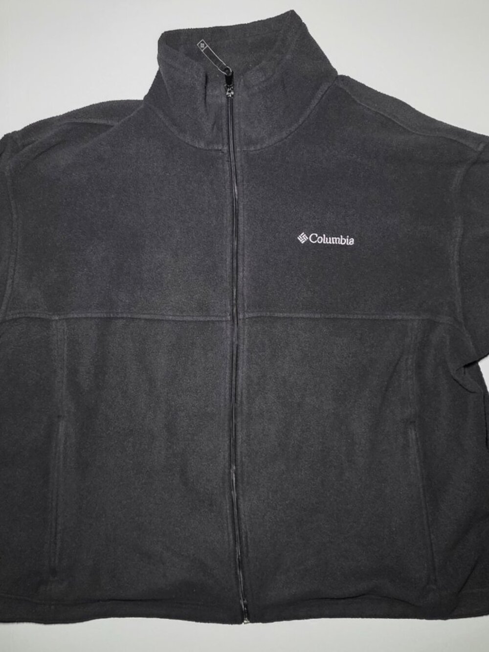 Columbia Mens Black Full Zippered Long Sleeve Fleece Jacket Size XL